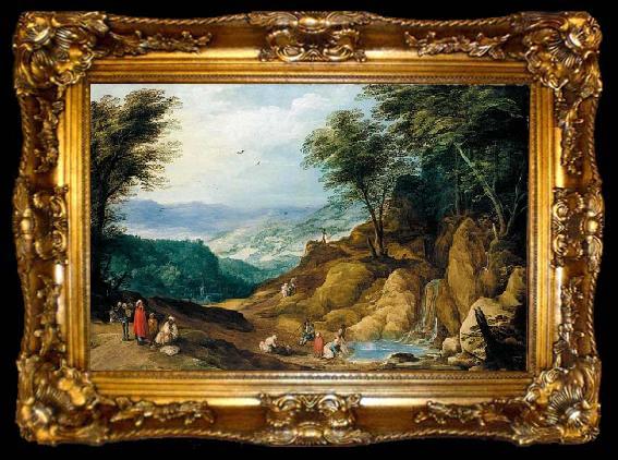 framed  MOMPER, Joos de Extensive Mountainous Landscape, ta009-2